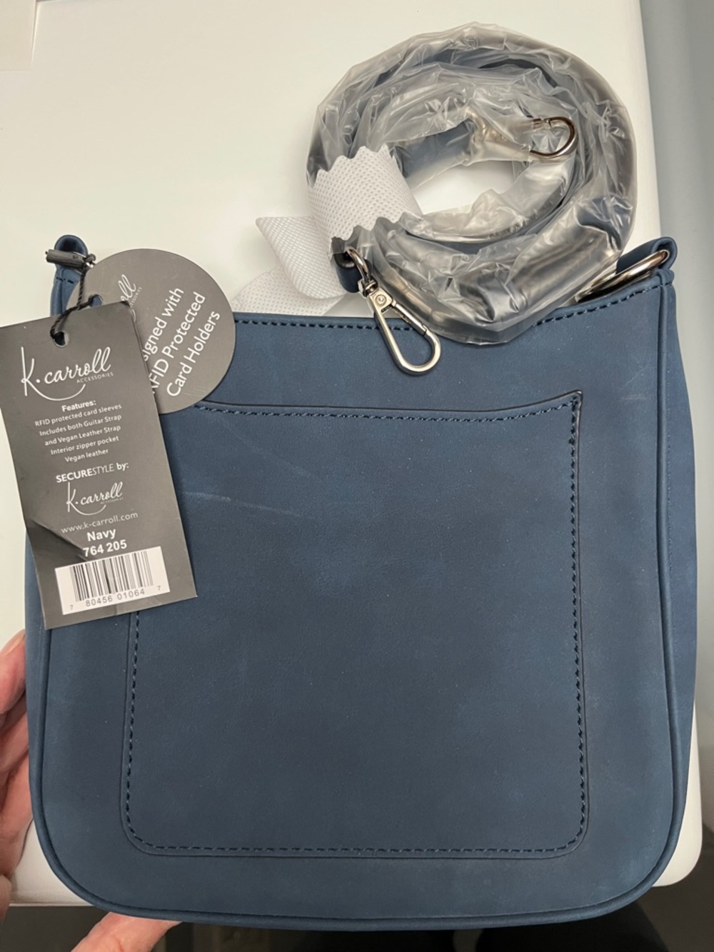K. Carroll Navy Crossbody Bag with RFID Protection